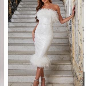 Nadine Merabi- Katie White Dress